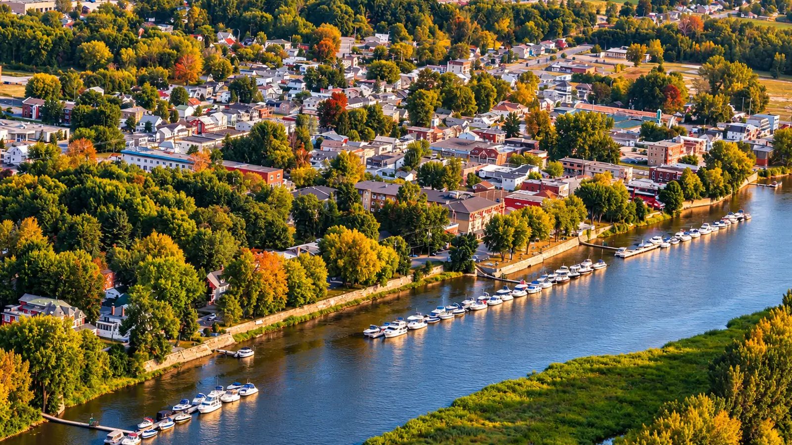 Berthierville en images : un coin de la ville (Lanaudière)