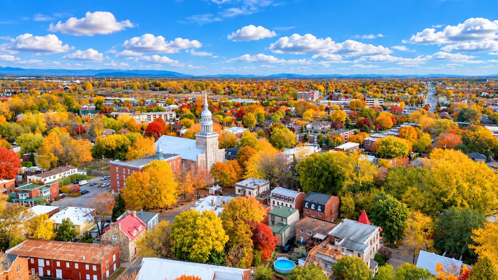 La Prairie en images : un coin de la ville (Montérégie)
