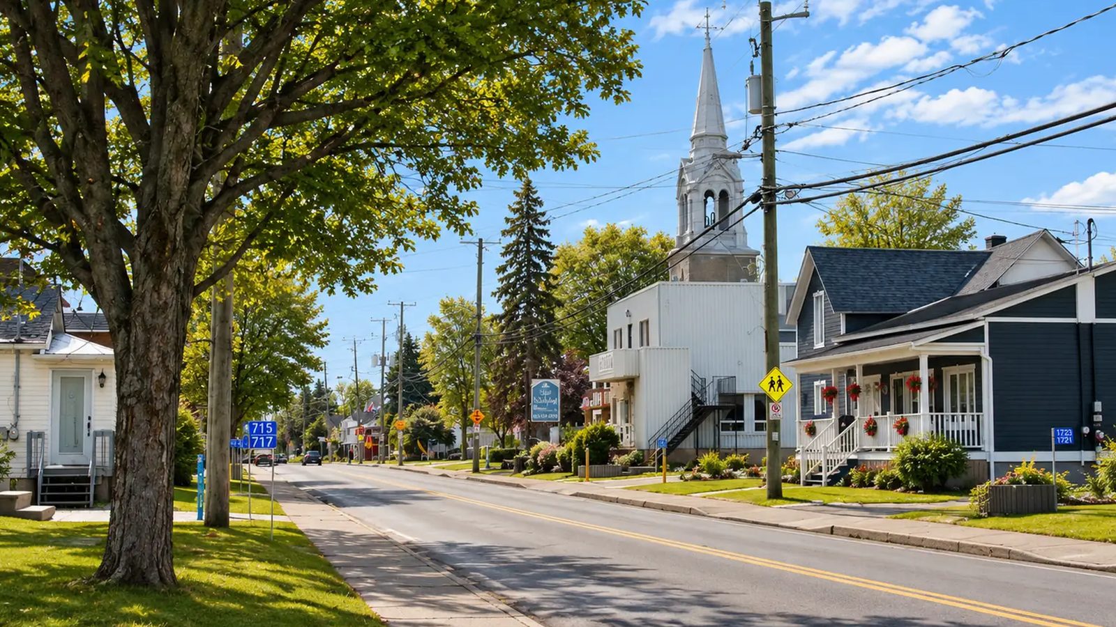 Saint-Michel en images : un coin de la ville (Montérégie)